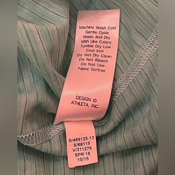 Athleta shadow stripe chi mint green T-shirt women’s plus size 1X - Picture 6 of 7